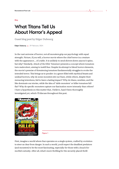 First page of the PDF version of What Titans Tell Us About Horror’s Appeal